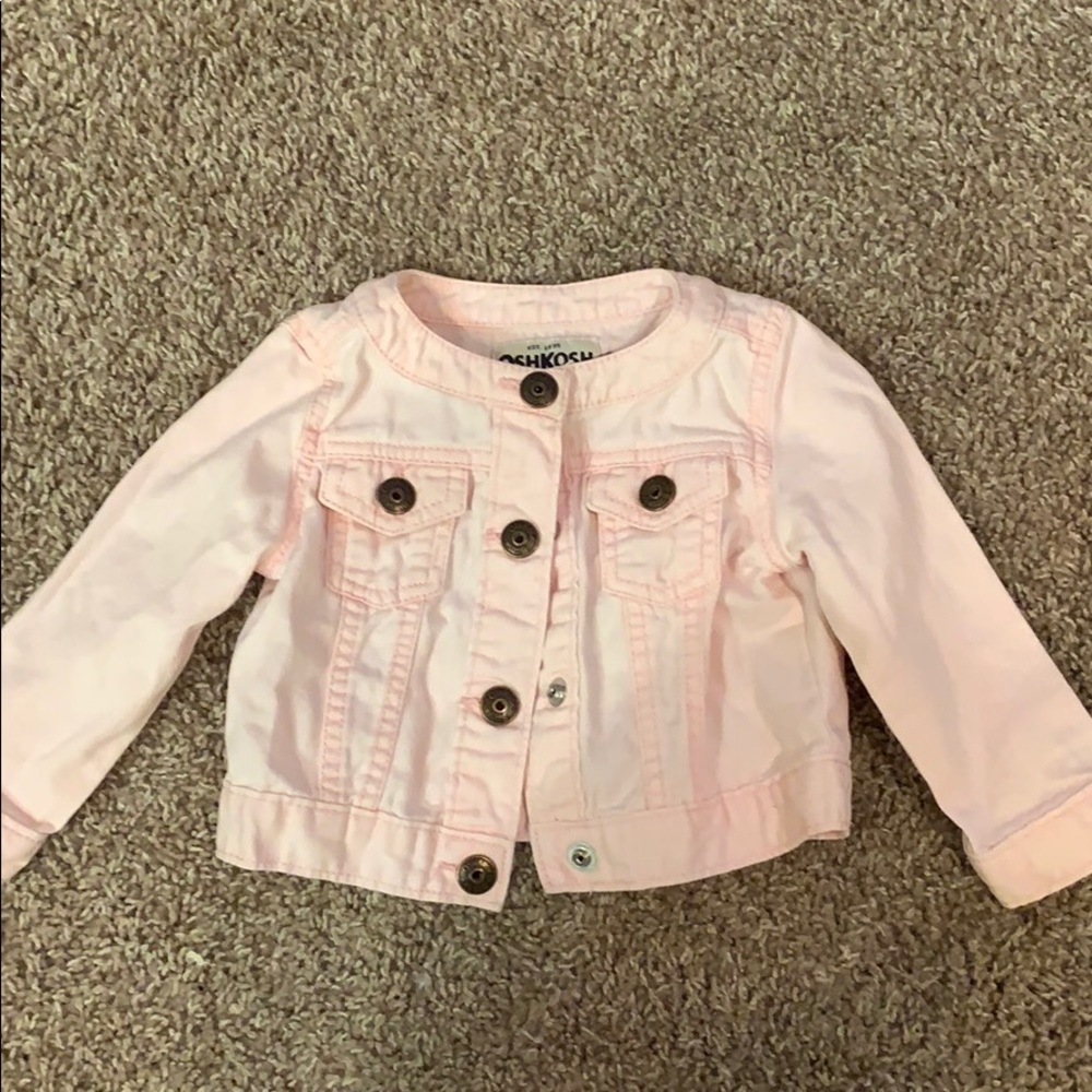 Pink denim jacket